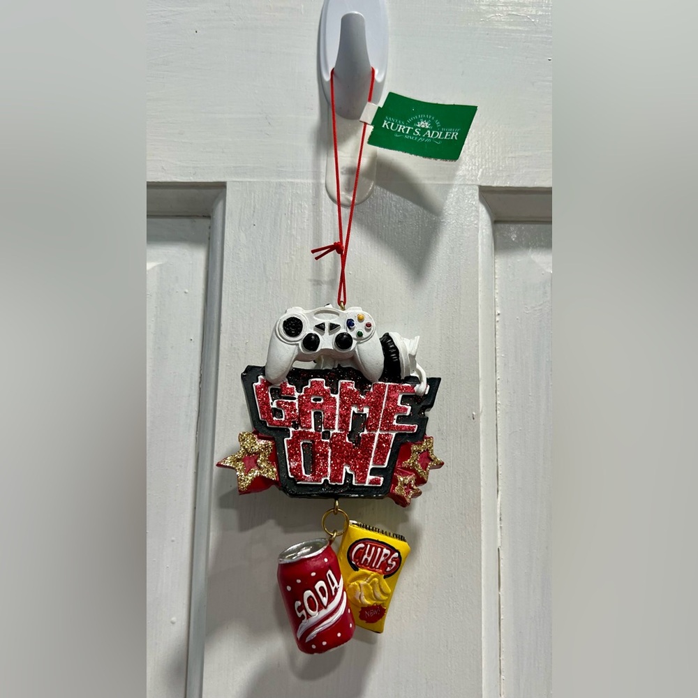 KURT ADLER NWT "Game On" Video Game Soda Chips Christmas Tree Holiday Ornament